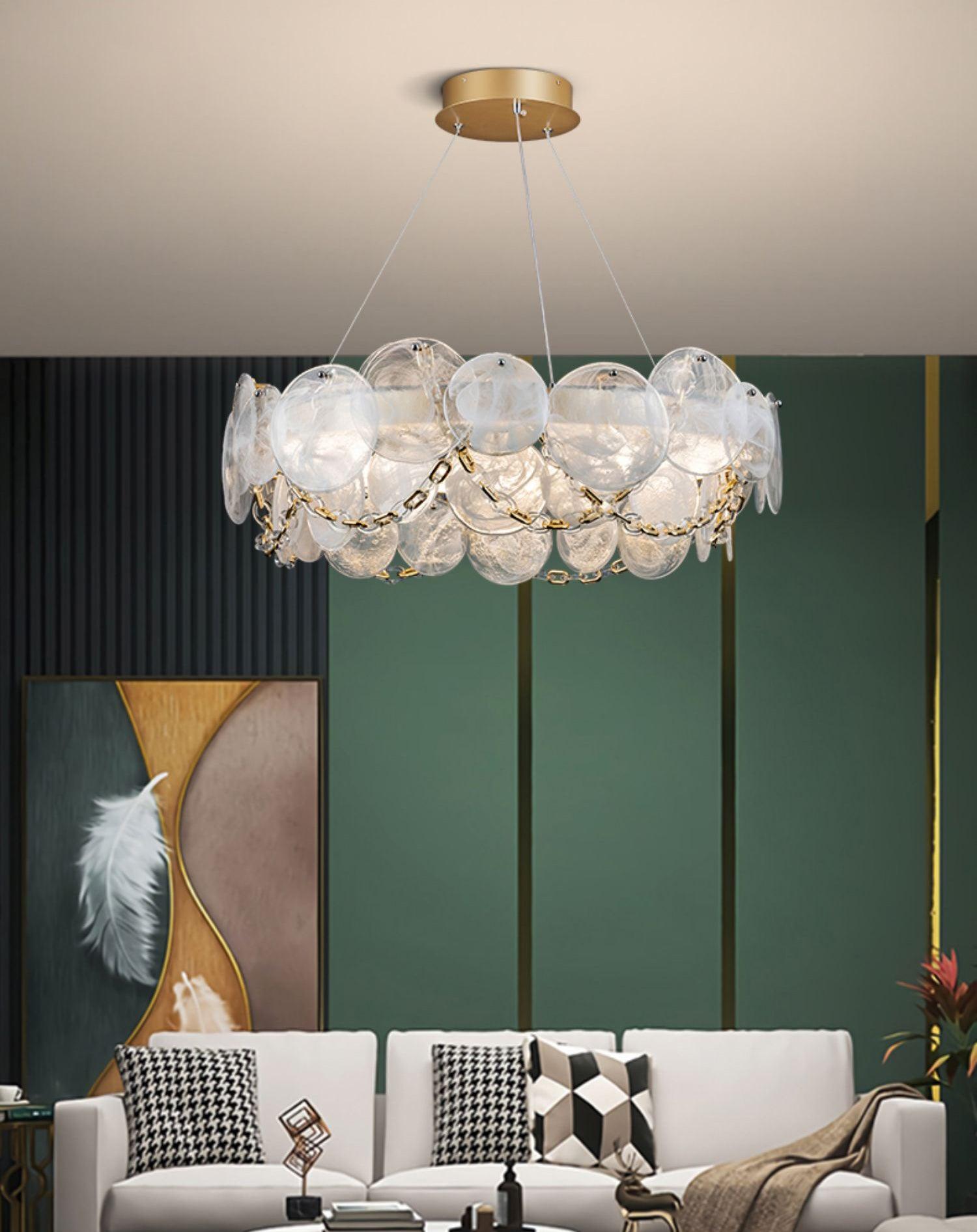 Ruby Luxury Glass Chandelier - Lamp Outdoor