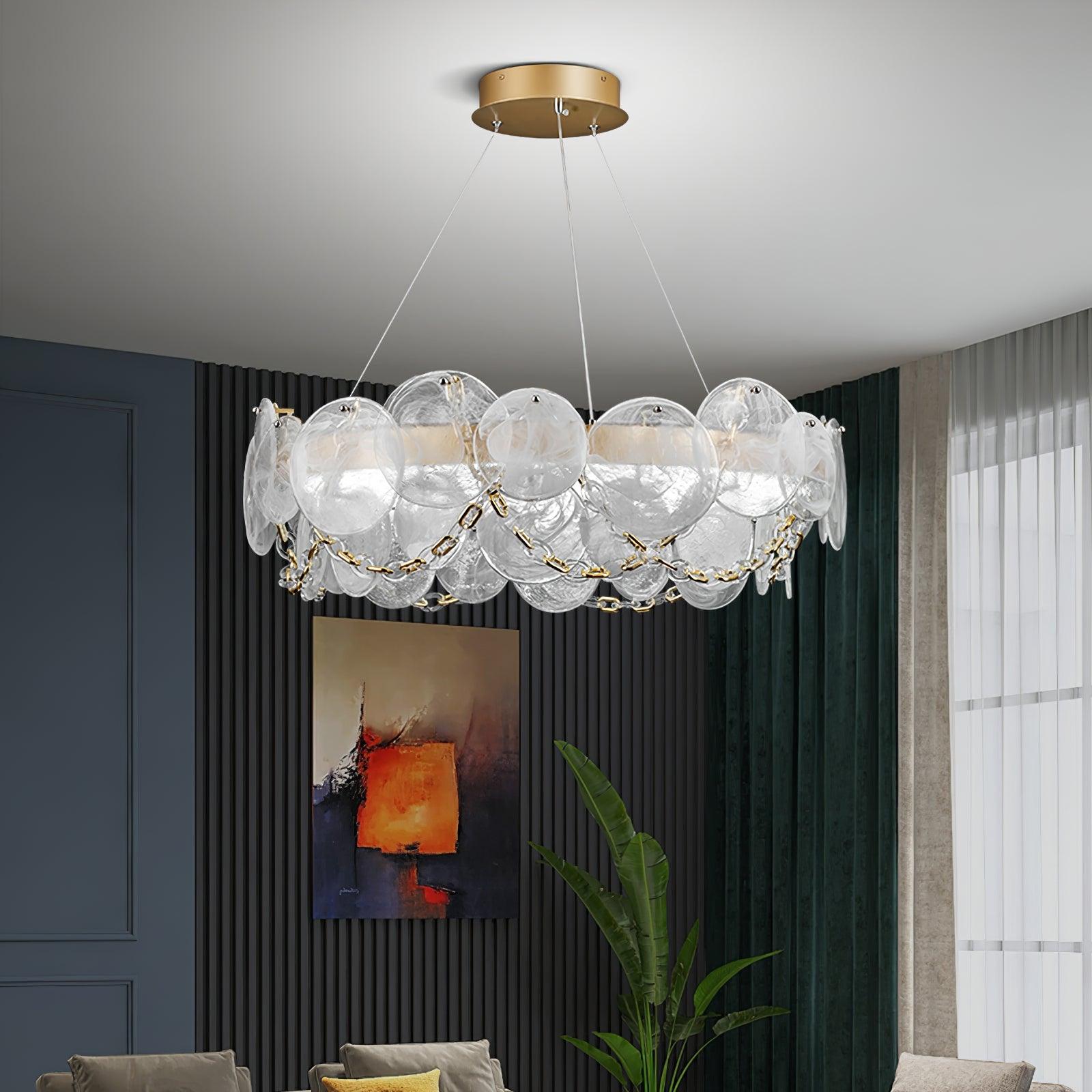Ruby Luxury Glass Chandelier - Lamp Outdoor