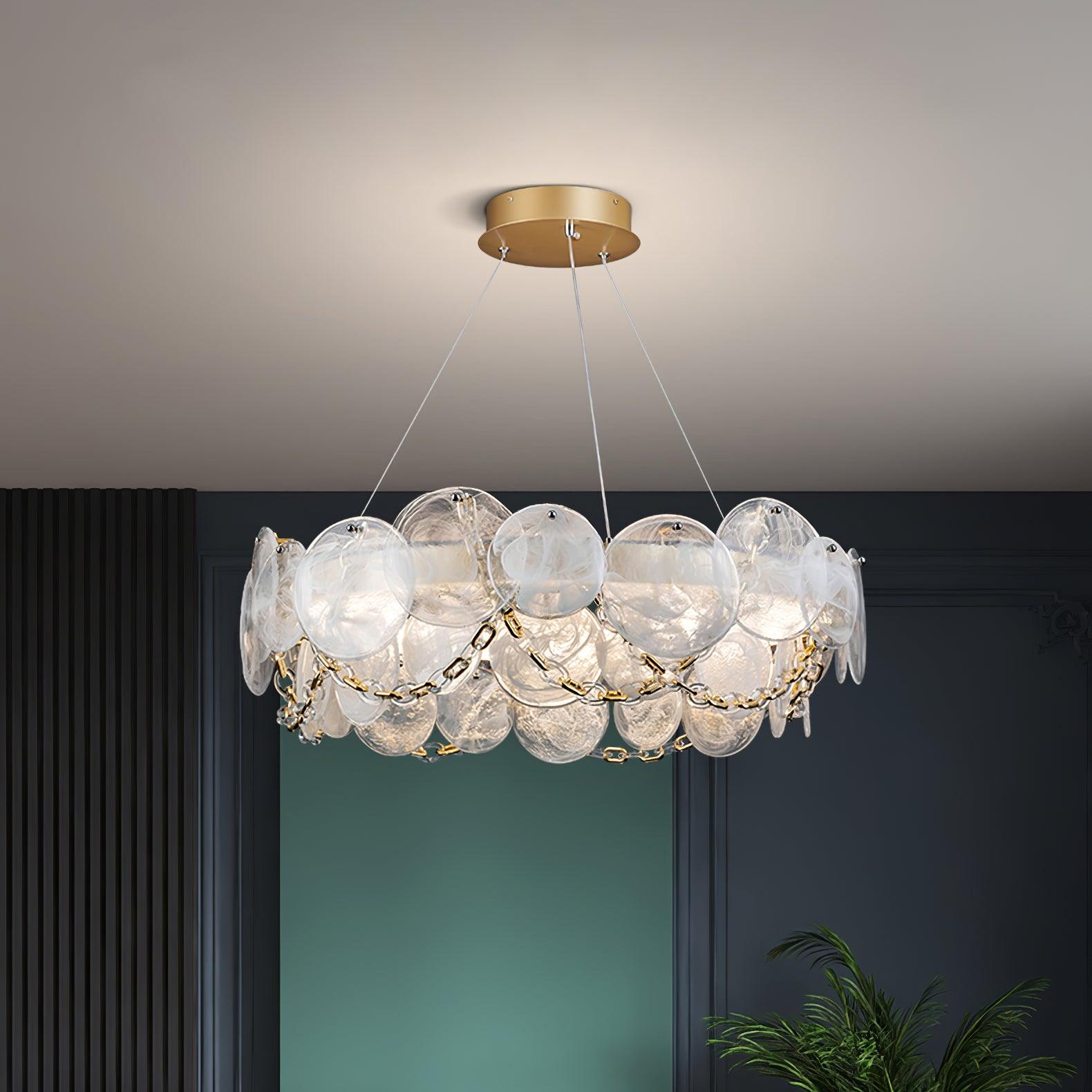 Ruby Luxury Glass Chandelier - Lamp Outdoor