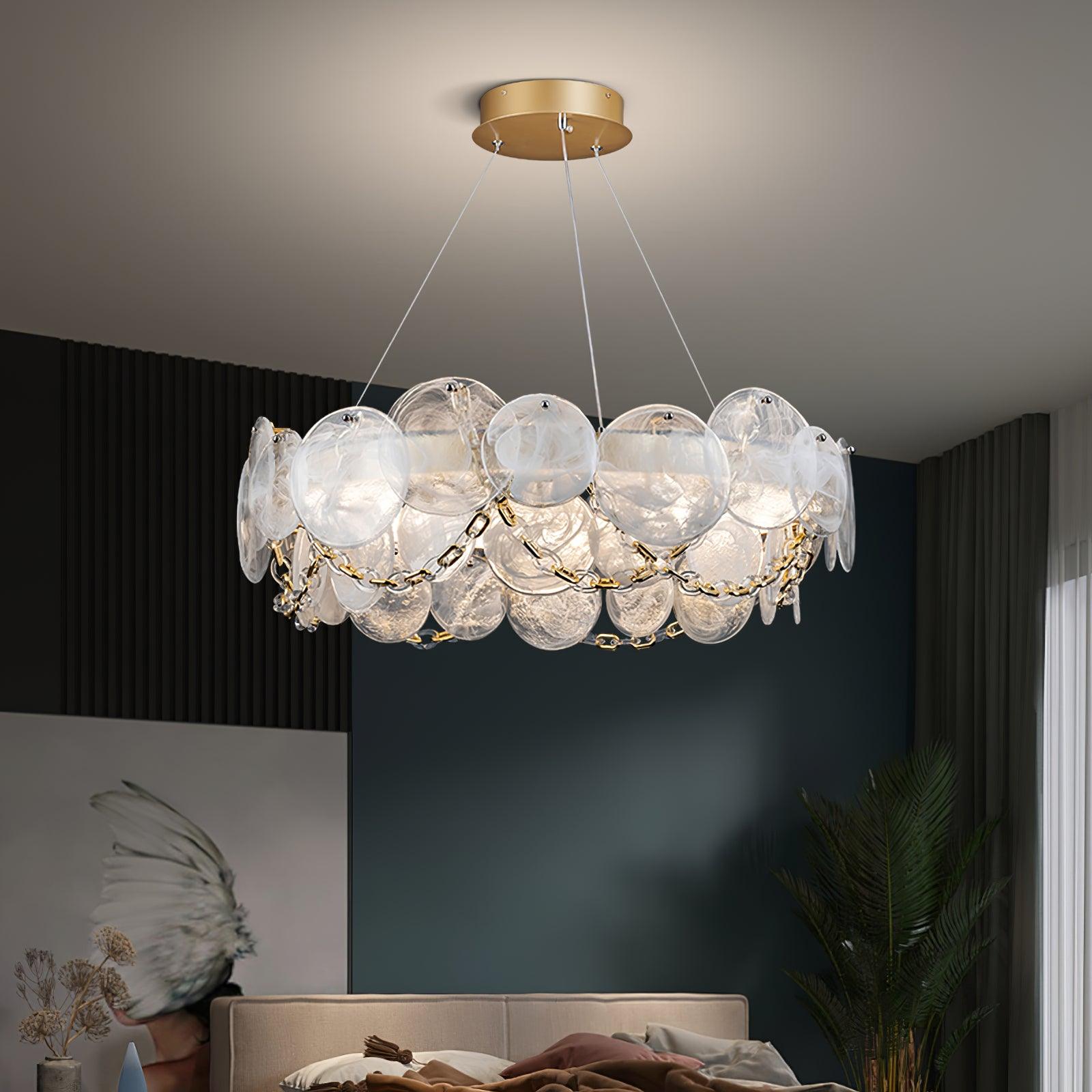 Ruby Luxury Glass Chandelier - Lamp Outdoor