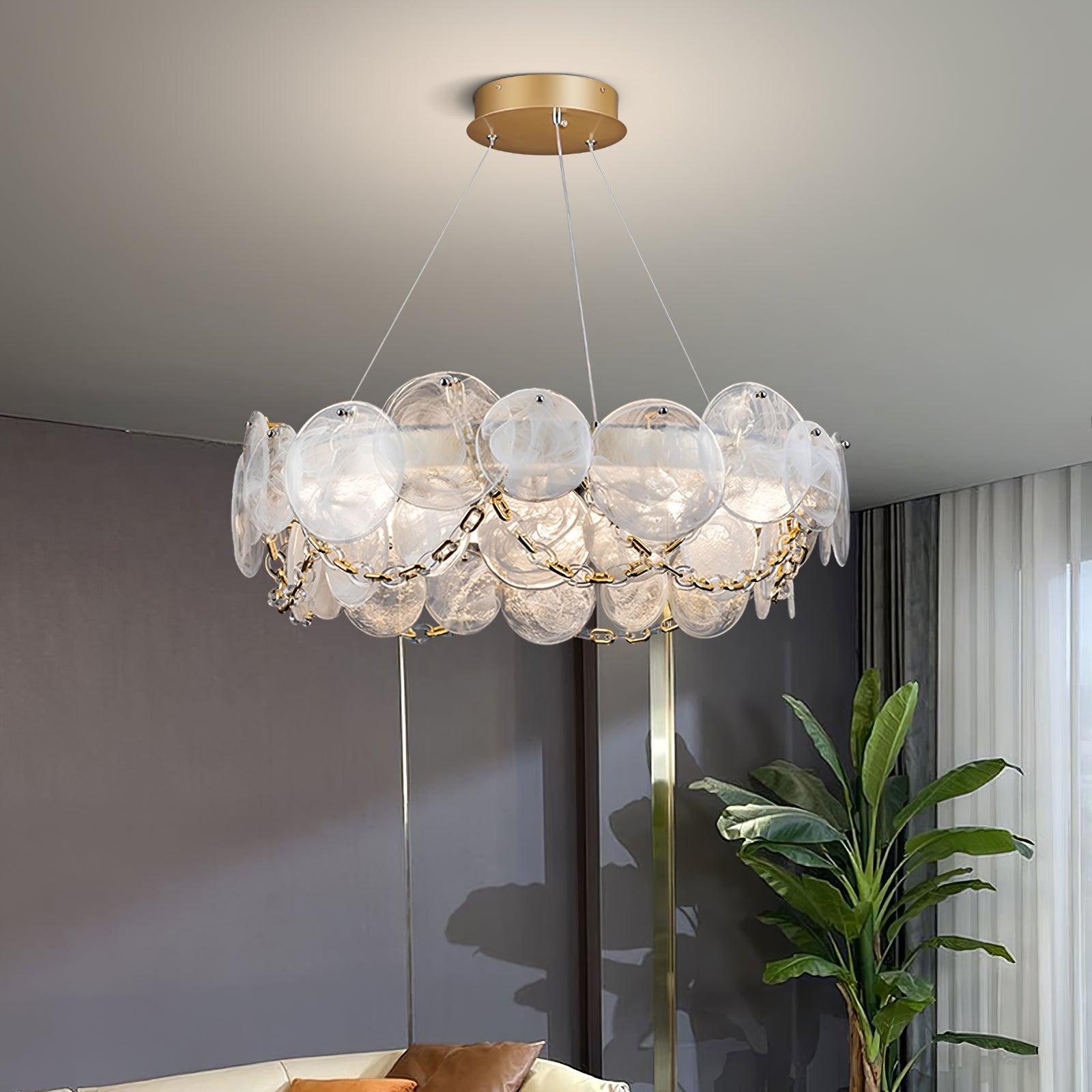 Ruby Luxury Glass Chandelier - Lamp Outdoor
