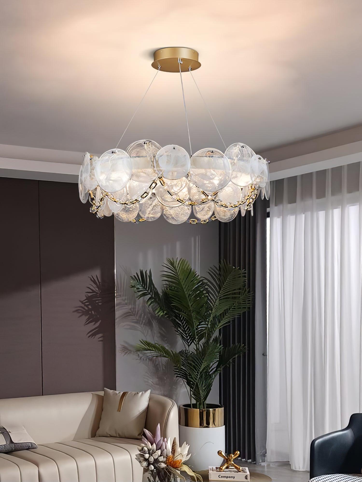 Ruby Luxury Glass Chandelier - Lamp Outdoor