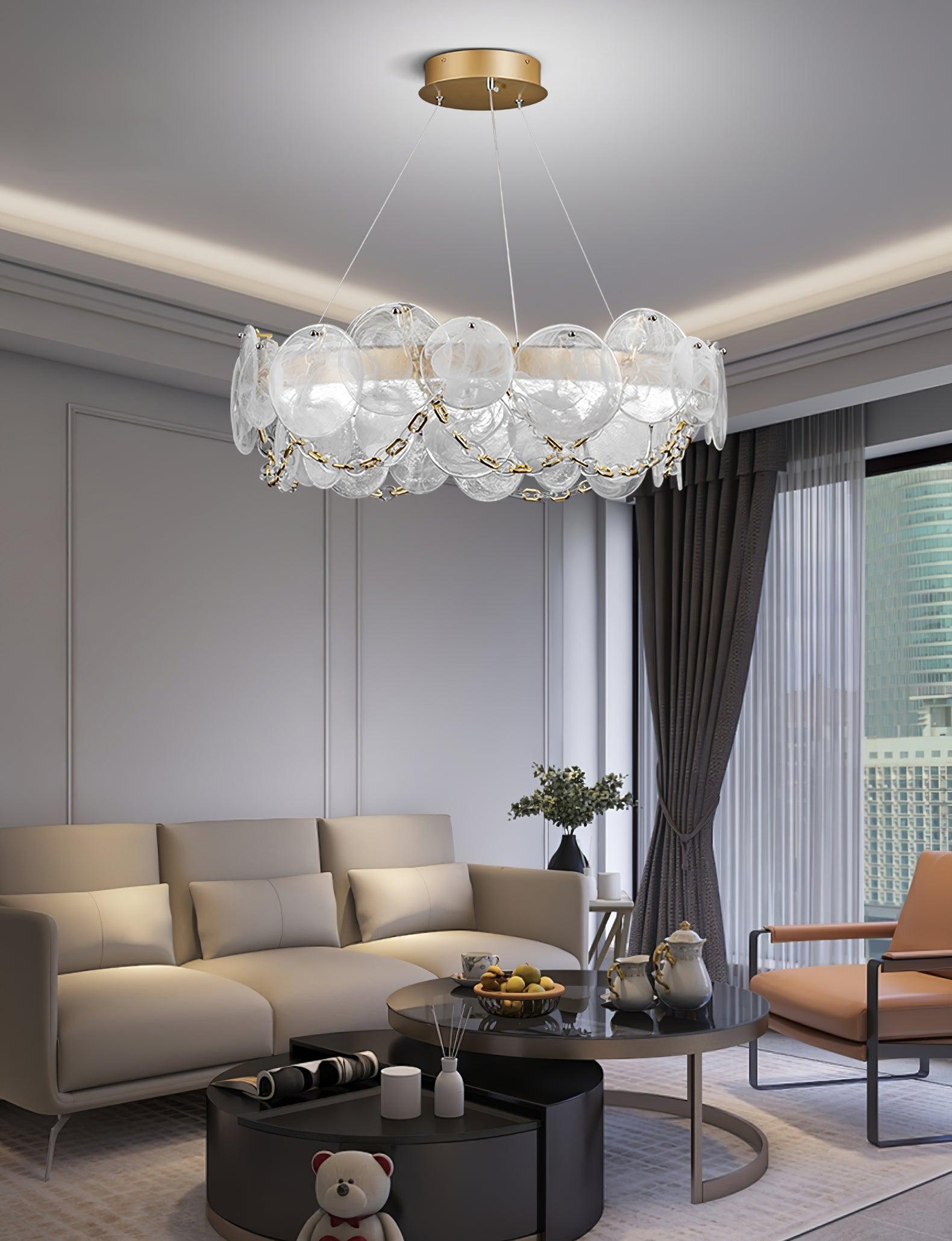 Ruby Luxury Glass Chandelier - Lamp Outdoor