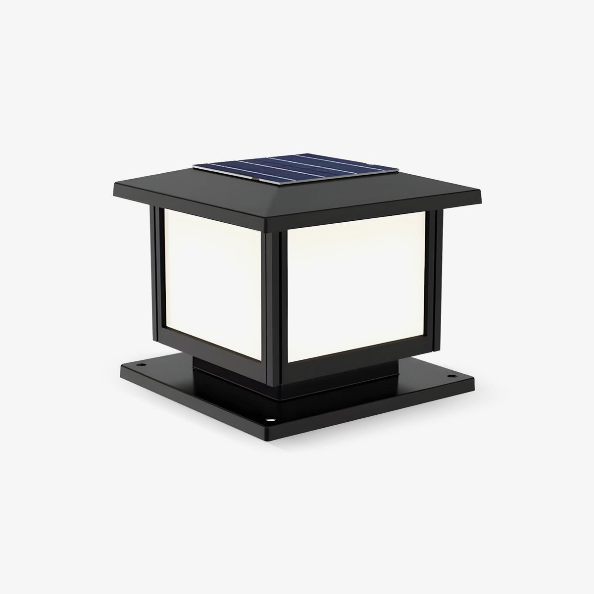 Ray Pavilion-style Square Solar Outdoor Post Light - Lamp Outdoor