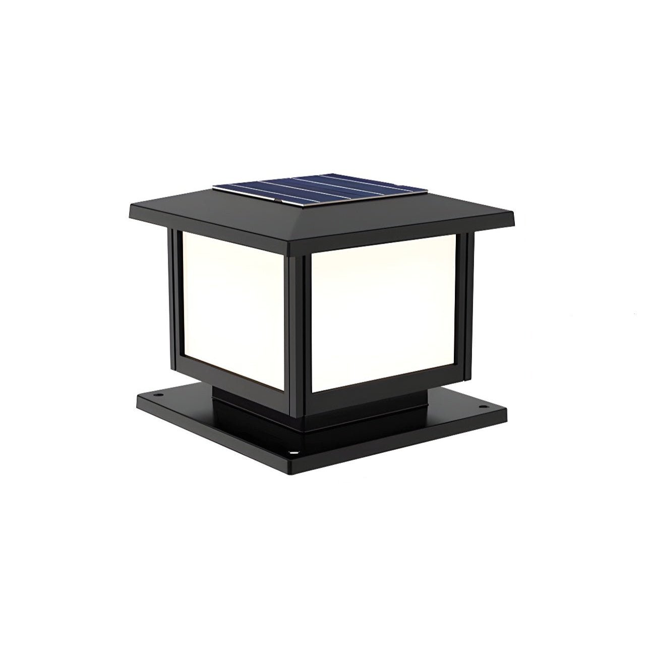 Ray Pavilion-style Square Solar Outdoor Post Light - Lamp Outdoor