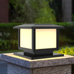 Ray Pavilion-style Square Solar Outdoor Post Light - Lamp Outdoor