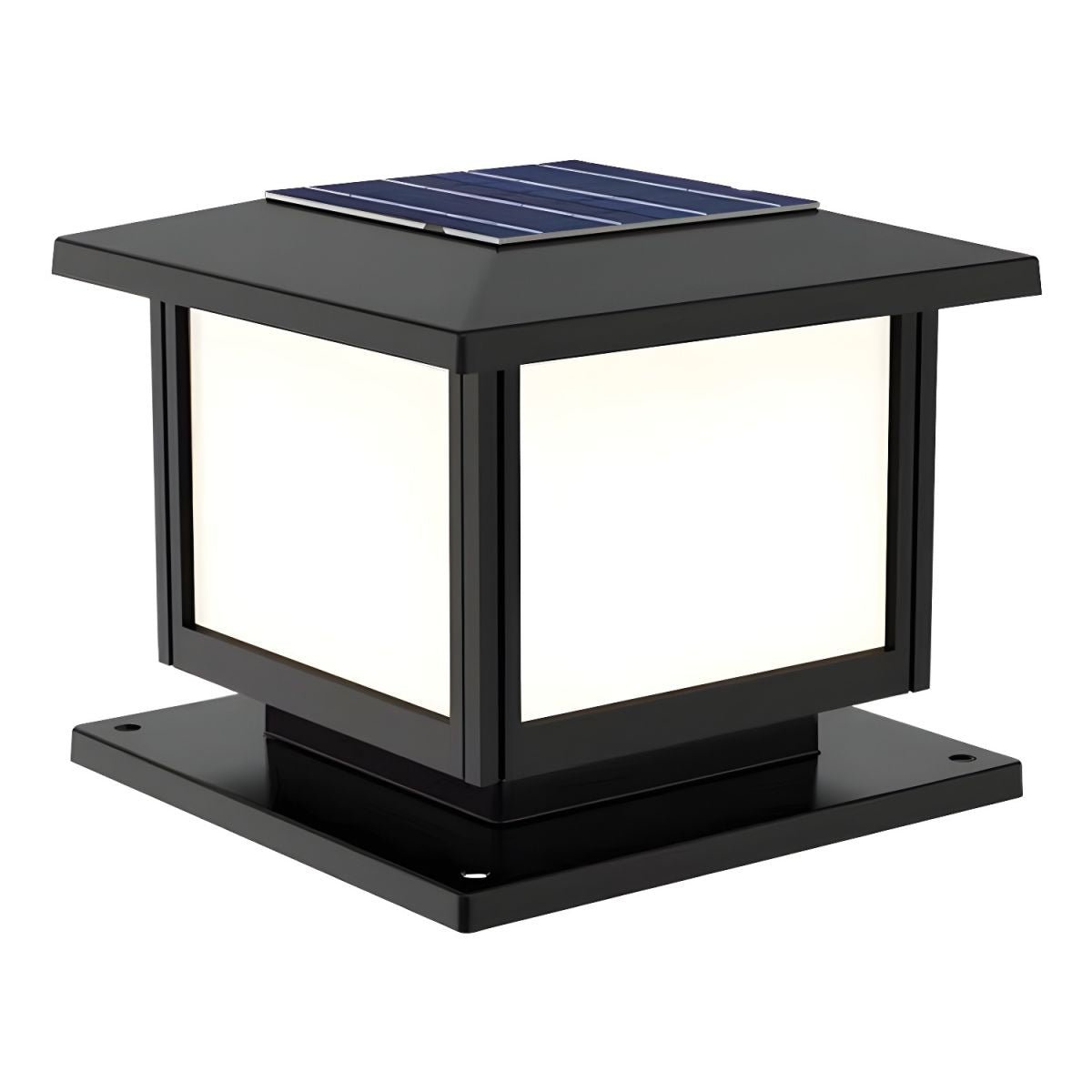 Ray Pavilion-style Square Solar Outdoor Post Light - Lamp Outdoor