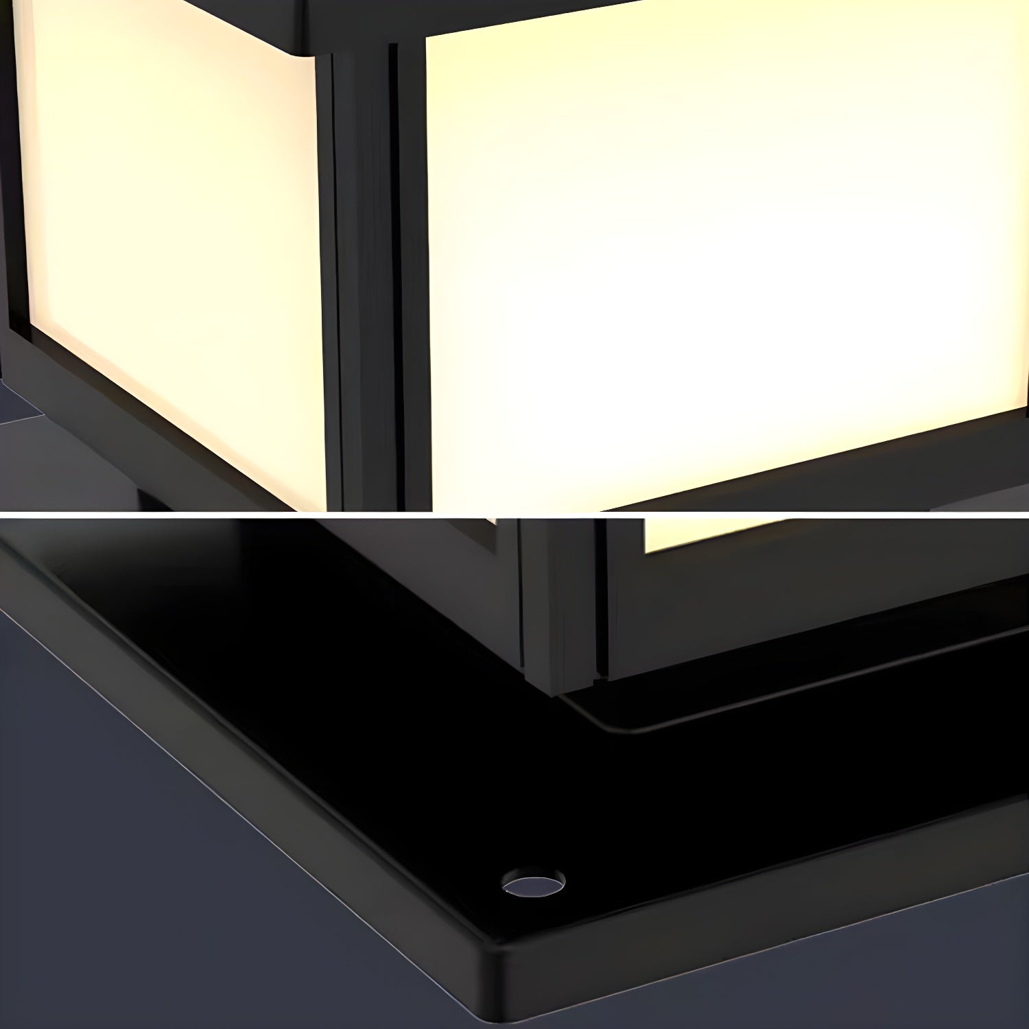 Ray Pavilion-style Square Solar Outdoor Post Light - Lamp Outdoor