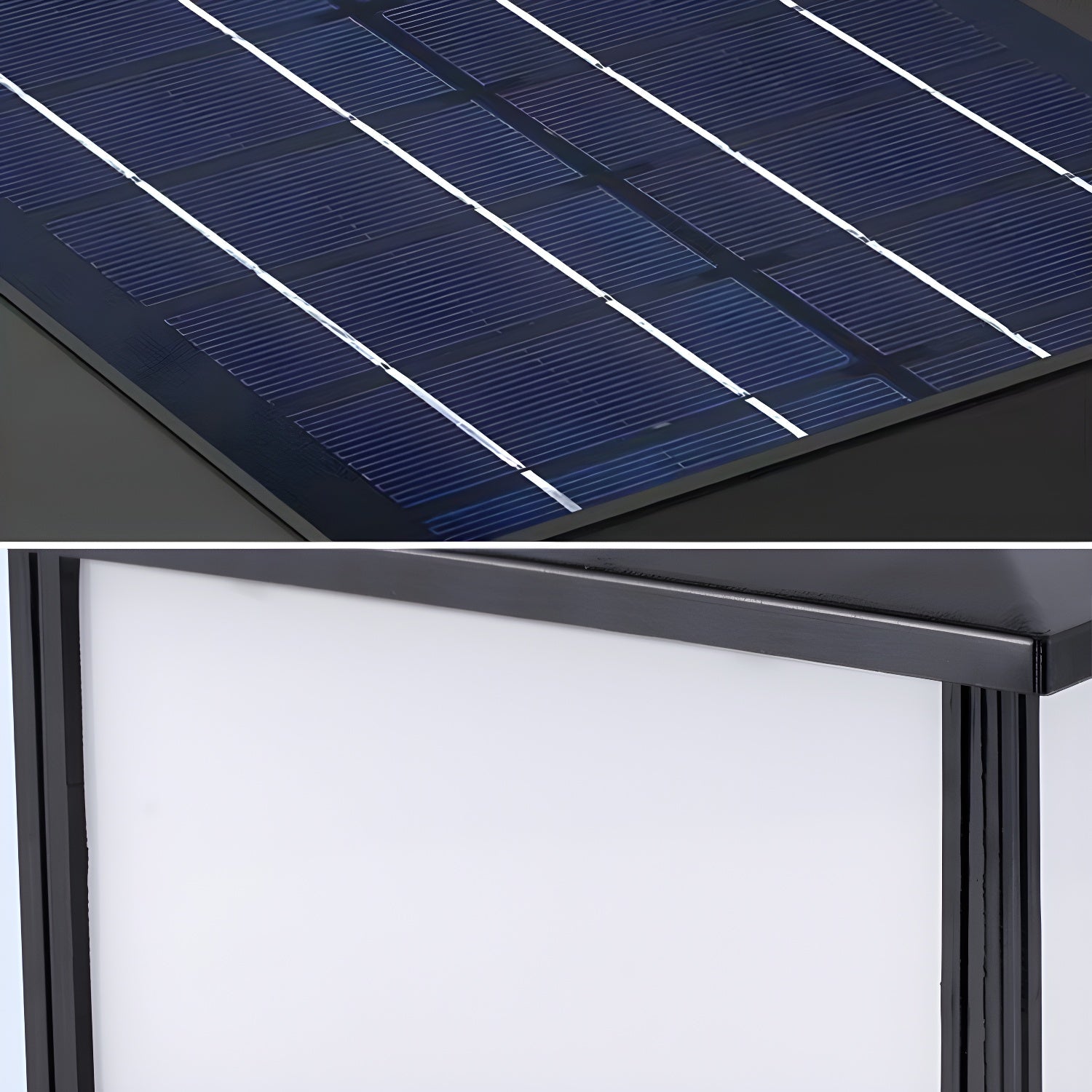 Ray Pavilion-style Square Solar Outdoor Post Light - Lamp Outdoor