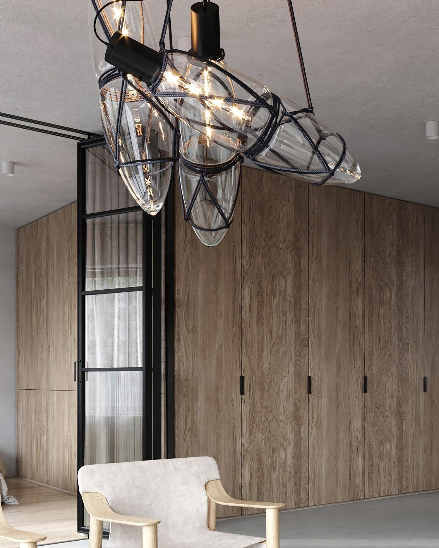 Castaway Bottle Glass Pendant Lamp - Lamp Outdoor