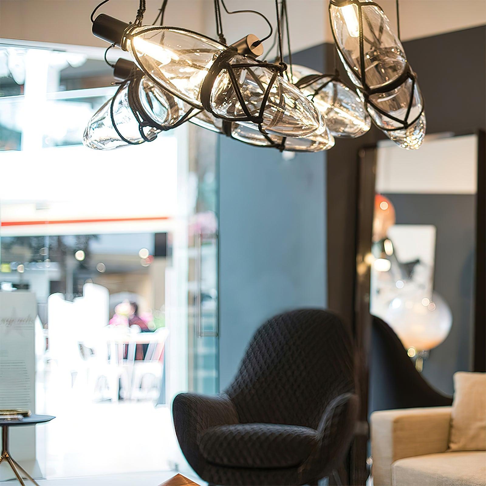 Castaway Bottle Glass Pendant Lamp - Lamp Outdoor