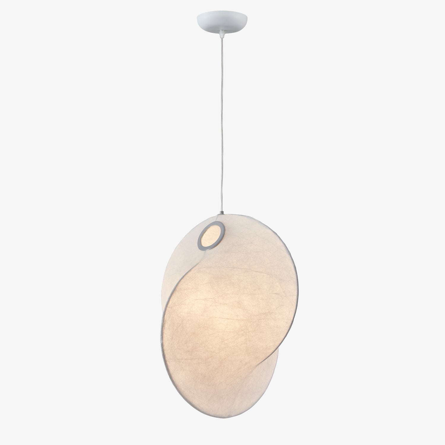 Verine Sculptural Mulberry Silk Pendant Light - Lamp Outdoor