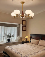 Celeste Sphere Walnut Chandelier - Lamp Outdoor