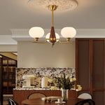 Celeste Sphere Walnut Chandelier - Lamp Outdoor