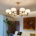Celeste Sphere Walnut Chandelier - Lamp Outdoor