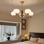 Celeste Sphere Walnut Chandelier - Lamp Outdoor