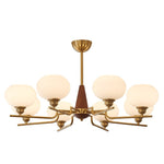 Celeste Sphere Walnut Chandelier - Lamp Outdoor