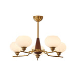 Celeste Sphere Walnut Chandelier - Lamp Outdoor