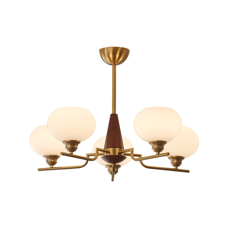 Celeste Sphere Walnut Chandelier - Lamp Outdoor