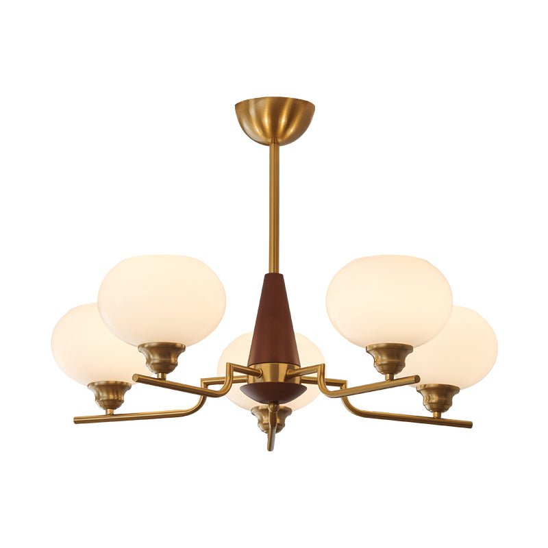 Celeste Sphere Walnut Chandelier - Lamp Outdoor