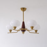 Celeste Sphere Walnut Chandelier - Lamp Outdoor