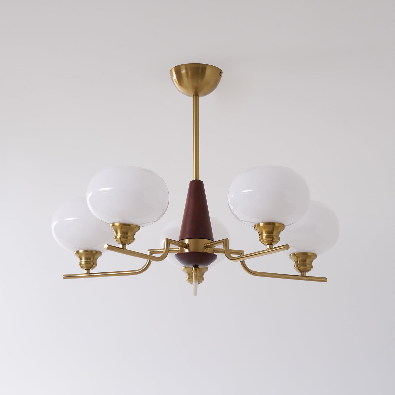 Celeste Sphere Walnut Chandelier - Lamp Outdoor