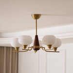Celeste Sphere Walnut Chandelier - Lamp Outdoor