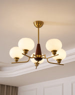 Celeste Sphere Walnut Chandelier - Lamp Outdoor