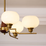 Celeste Sphere Walnut Chandelier - Lamp Outdoor