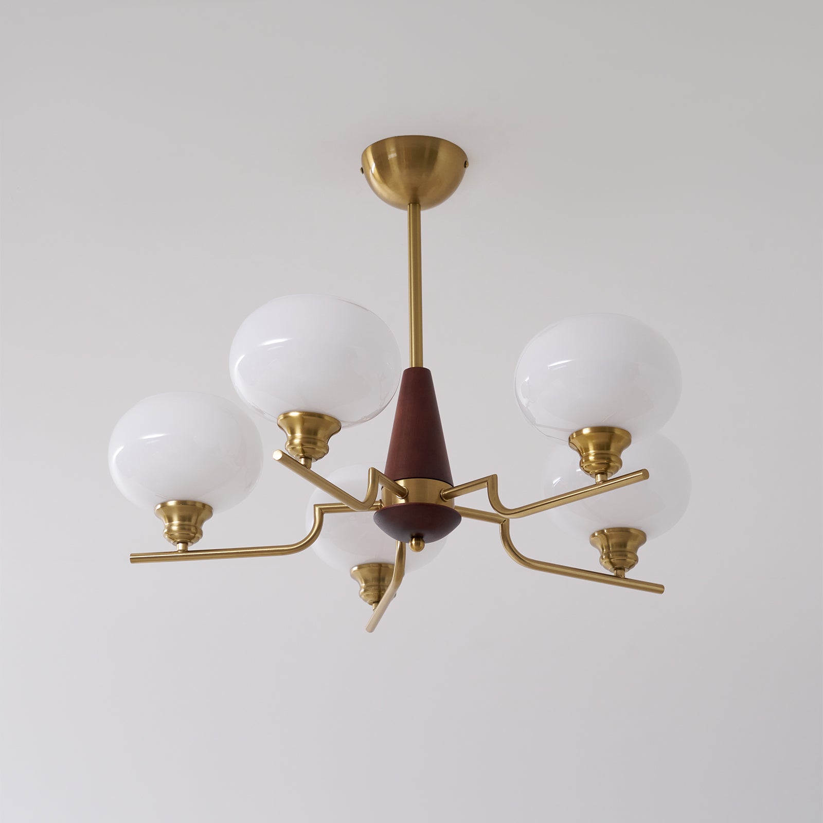 Celeste Sphere Walnut Chandelier - Lamp Outdoor