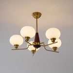 Celeste Sphere Walnut Chandelier - Lamp Outdoor