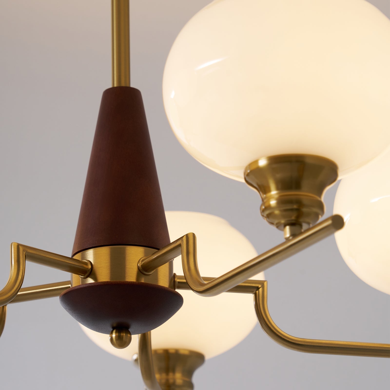 Celeste Sphere Walnut Chandelier - Lamp Outdoor