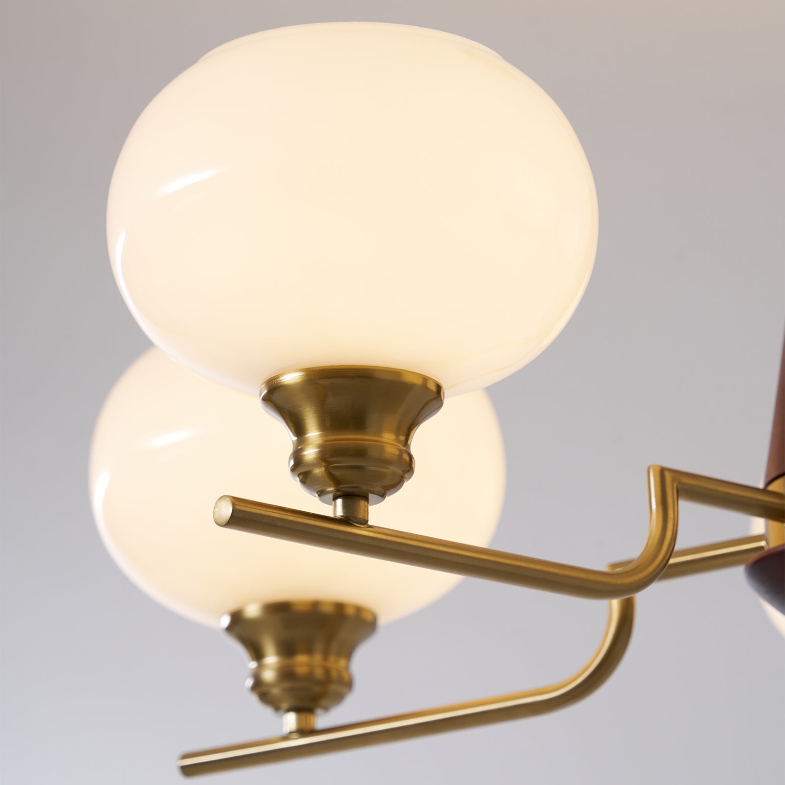 Celeste Sphere Walnut Chandelier - Lamp Outdoor