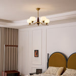 Celeste Sphere Walnut Chandelier - Lamp Outdoor