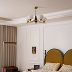 Celeste Sphere Walnut Chandelier - Lamp Outdoor