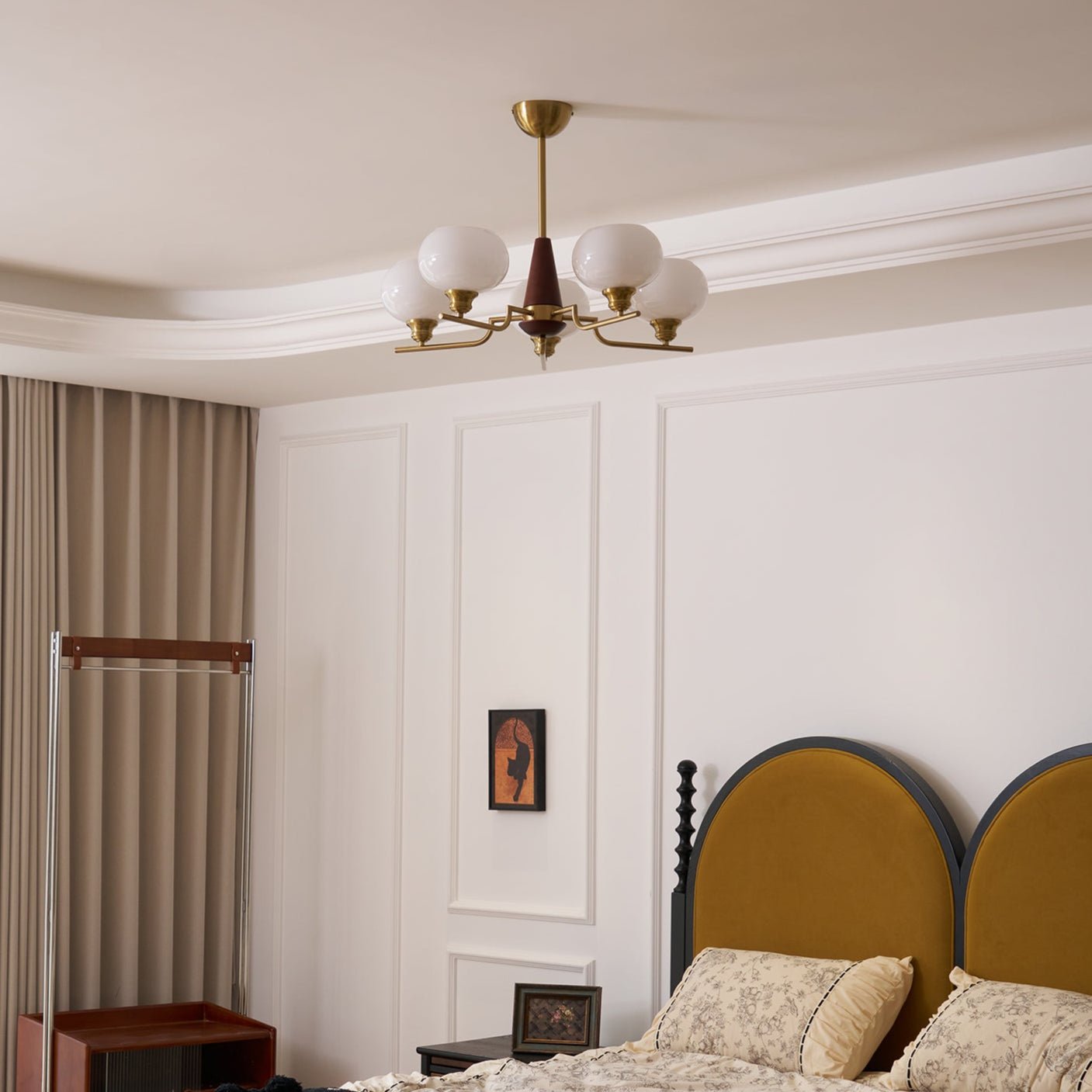 Celeste Sphere Walnut Chandelier - Lamp Outdoor