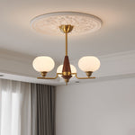 Celeste Sphere Walnut Chandelier - Lamp Outdoor