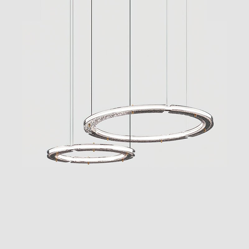Lunara Dual-Ring Crystal Chandelier - Lamp Outdoor