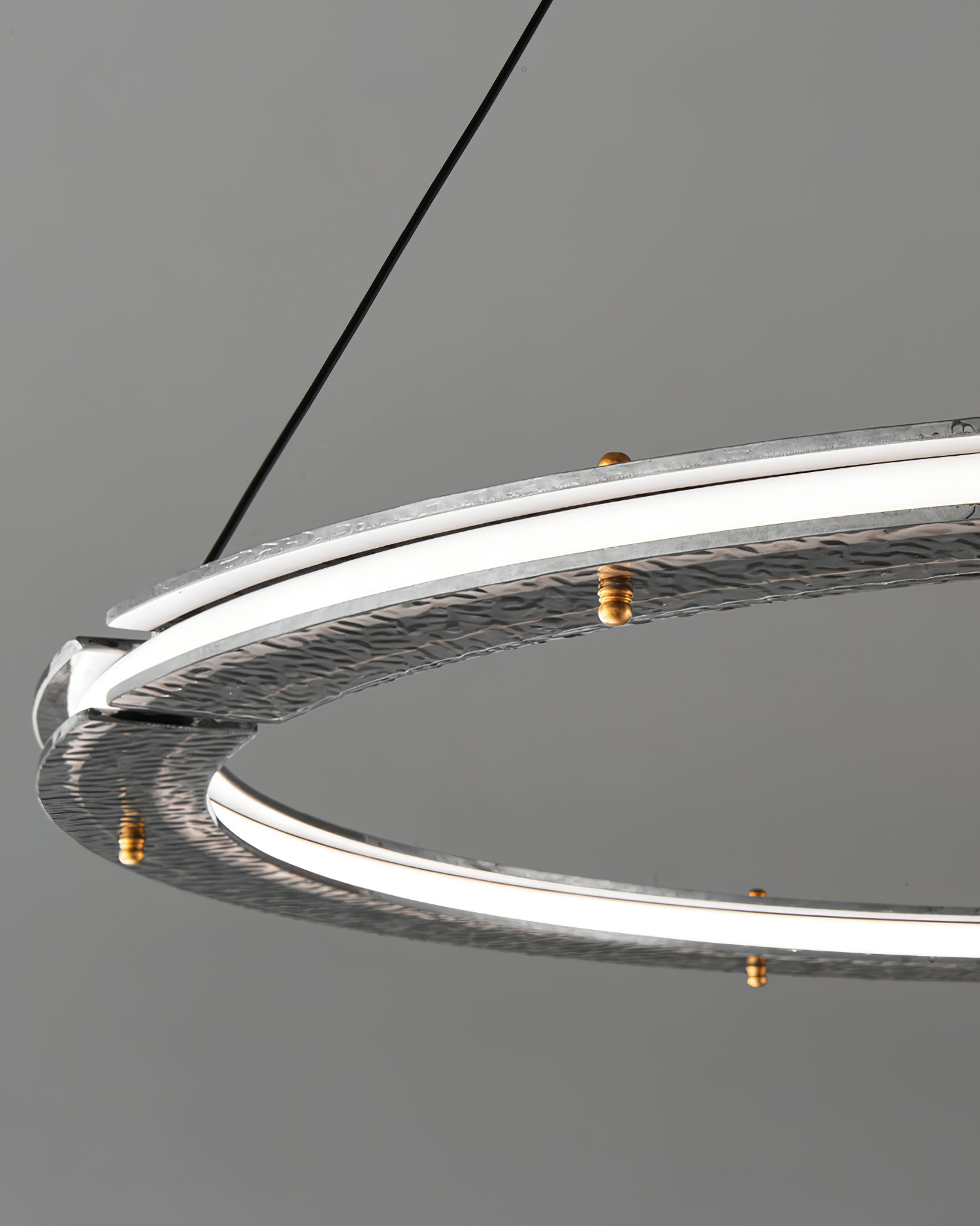 Lunara Dual-Ring Crystal Chandelier - Lamp Outdoor