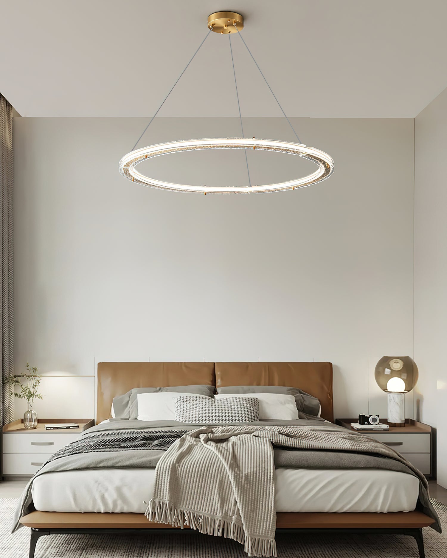 Lunara Dual-Ring Crystal Chandelier - Lamp Outdoor