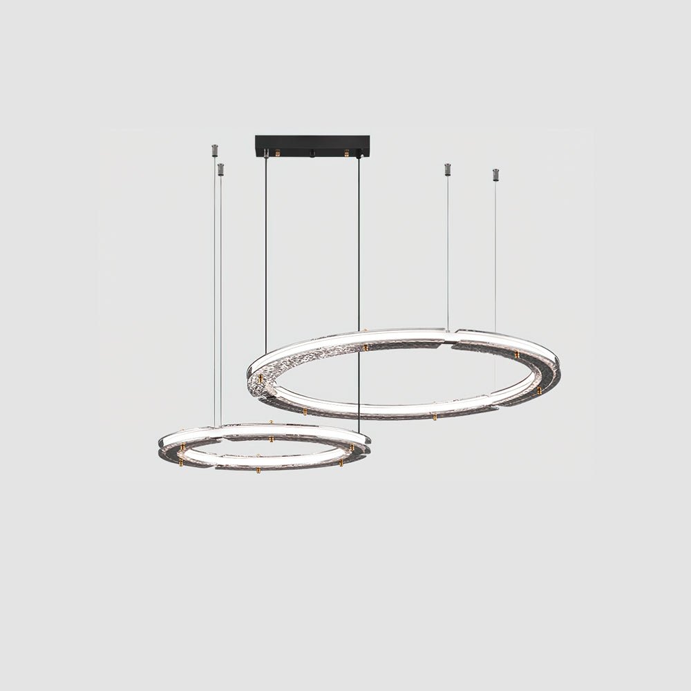 Lunara Dual-Ring Crystal Chandelier - Lamp Outdoor