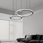 Lunara Dual-Ring Crystal Chandelier - Lamp Outdoor