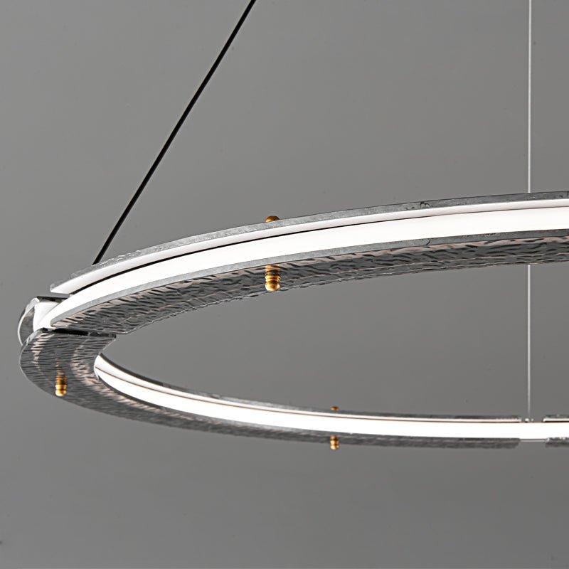 Lunara Dual-Ring Crystal Chandelier - Lamp Outdoor