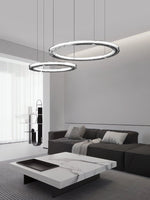 Lunara Dual-Ring Crystal Chandelier - Lamp Outdoor