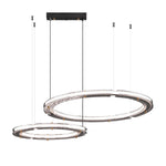 Lunara Dual-Ring Crystal Chandelier - Lamp Outdoor