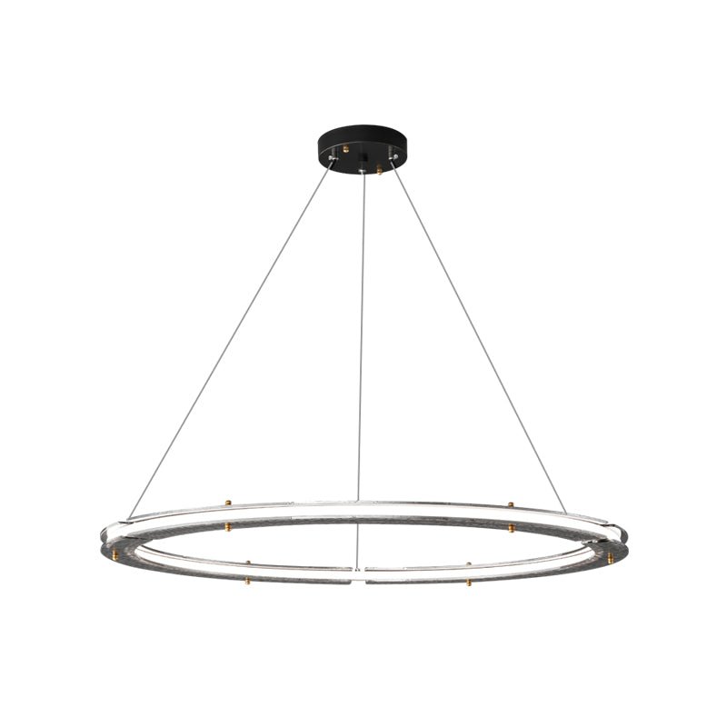 Lunara Dual-Ring Crystal Chandelier - Lamp Outdoor