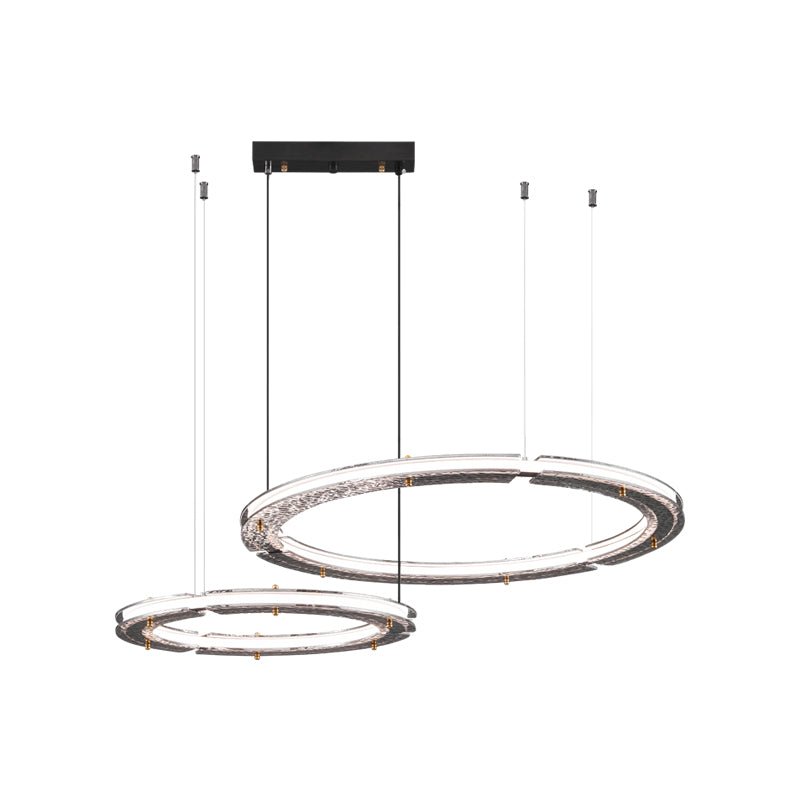Lunara Dual-Ring Crystal Chandelier - Lamp Outdoor
