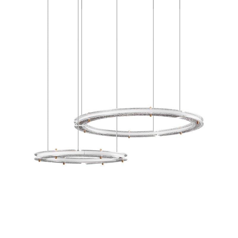 Lunara Dual-Ring Crystal Chandelier - Lamp Outdoor