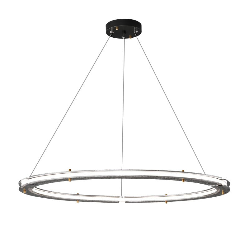 Lunara Dual-Ring Crystal Chandelier - Lamp Outdoor