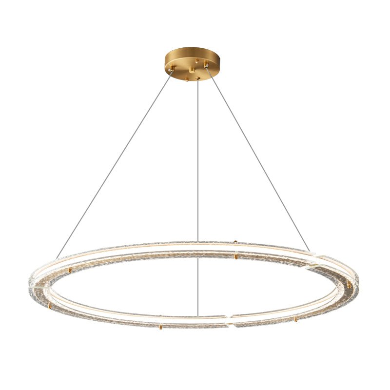 Lunara Dual-Ring Crystal Chandelier - Lamp Outdoor